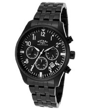 Aquaspeed Chronograph Black Dial Black Ion Plated Stainless Steel