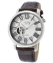 Automatic Silver Dial Brown Genuine Leather