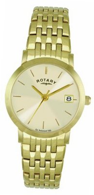 Rotary LB02624-03 Ladies Gold Plated Champagne