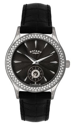 Rotary LS02908-04 Ladies Stone Set Black