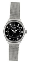 Rotary Quartz with Black Dial Analogue Display and White Stainless Steel Bracelet LB00033/AIR