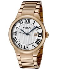 Rotary Savanna Silver Dial Rose Gold Tone Stainless Steel