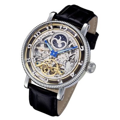 Rougois Dual Time Zone Skeleton Automatic with Day/Night Dial RMAL33