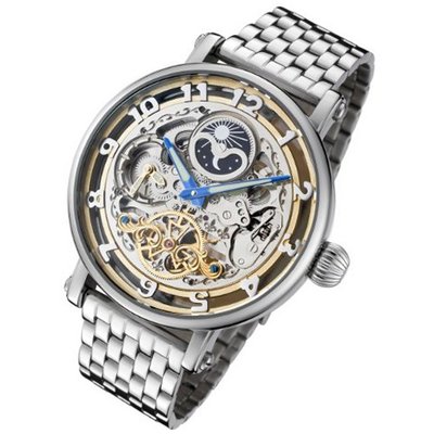 Rougois Dual Time Zone Skeleton Automatic with Day/Night Dial RMAS47