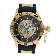 Rougois Rose Gold Automatic Skeleton Naval Officers Diver