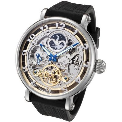 Rougois Skeleton Automatic, Dual Time Zone RASBKB