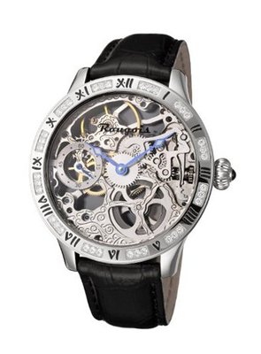 Rougois Skeleton Mechanical with Crystal Embellished Bezel 2270M-S-1S