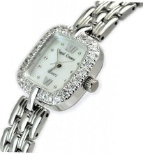 Royal Crown 3605 Jewelry Diamond Waterproof Square Dial Stainless-steel Wrist