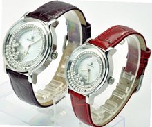 Royal Crown 3638 Couples Jewelry Waterproof Couple es Purple Red Leather Strap es