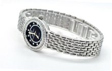 Royal Crown 3650 Jewelry Waterproof Blue Round Dial Stainless Steel es for Woman