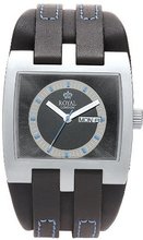 Royal London Quartz with Black Dial Analogue Display and Black Leather Strap 40124-03