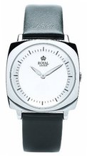 Royal London Quartz with Silver Dial Analogue Display and Black Leather Strap 20130-01