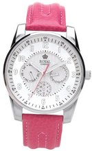 Royal London Quartz with Silver Dial Analogue Display and Pink Leather Strap 21083-03