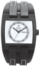 Royal London Quartz with White Dial Analogue Display and Black Leather Strap 40124-04