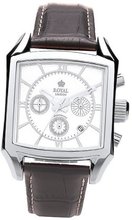 Royal London Quartz with White Dial Analogue Display and Black Leather Strap 41060-01