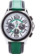 Royal London Quartz with White Dial Chronograph Display and Green Leather Strap 41112-03