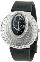RSW 7130.BS.R1.1.F1 Moonflower Stainless-Steel Automatic Diamond Setting Black Dial Rubber