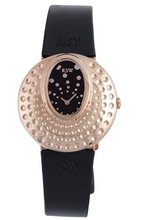 RSW 7130.PP.R1.Q12.00 Moonflower Rose Gold PVD Dotted Stainless Steel Black Rubber