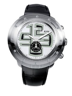 RSW 9130.BS.L1.25.D0 Volante 12 Diamond Stainless Steel Luminous Black Leather