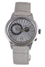 RSW 9140.BS.L5.5.00 Consort Oval Off-White Leather Dual Time Date
