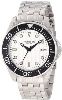 Rudiger R2000-04-001 Chemnitz Black IP Silver Luminous Dial