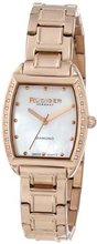 Rudiger R2600-09-009 Bonn Gold Ion-Plated Coated Stainless Steel Tonneau Mother-Of-Pearl Diamond