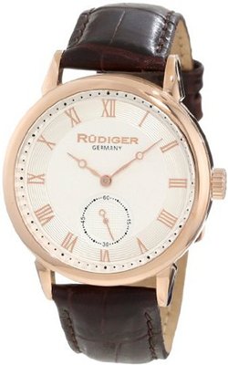 Rudiger R3000-09-001L Leipzig Rose Gold Silver Dial