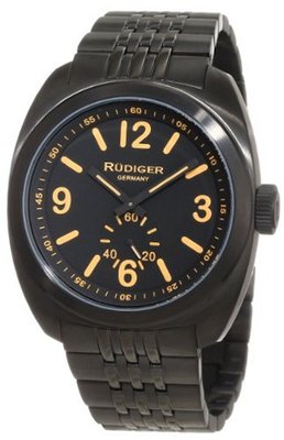 Rudiger R5001-13-007.13 Siegen Black PVD Bracelet Black Dial