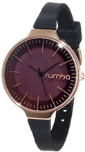 RumbaTime 12382 Orchard 35MM Rose Gold Lights Out Stylish-Modern Analog