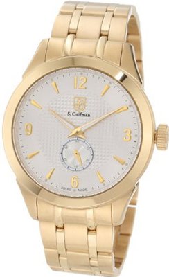 S. Coifman SC0118 Silver Textured Dial 18K Gold Ion-Plated Stainless Steel