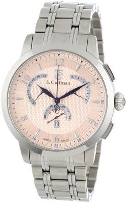 S. Coifman SC0236 Chronograph Rose Textured Dial Stainless Steel
