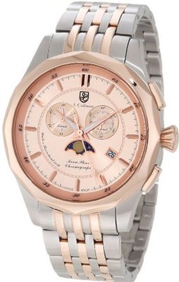 S. Coifman SC0249 Chronograph Rose Dial Two Tone Stainless Steel