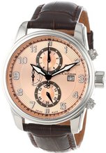 S. Coifman SC0306 Chronograph Rose Gold Tone Dial Brown Leather