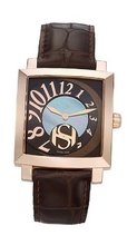 Saint Honore 863017 8YMBR Orsay Rectangular Rose Gold Plated Mother-Of-Pearl Brown