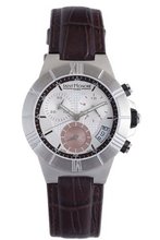 Saint Honore 890017 1AAIM Worldcode Silver Dial Chronograph Leather Date