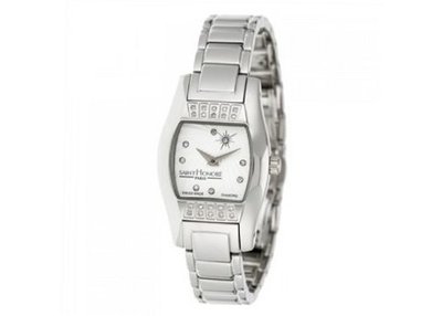 Saint Honore Lady's Quartz Stainless Steel & 28 Diamond