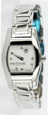 Saint Honore "SH" Metal Strap Silver & White, Diamonds 0.05 Ct - 7211521AFDN