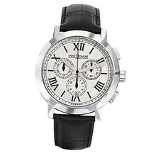 Saint Honore Trocadero 886020 1ARF 41mm Stainless Steel Case Black Calfskin Synthetic Sapphire