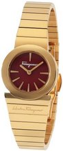 Salvatore Ferragamo F70SBQ5008 S080 Gancino Rose Gold Ion-Plated Coated Stainless Steel Red Dial