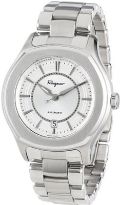 Salvatore Ferragamo FQ1040013 Lungarno Stainless Steel Silver Sunray Dial Date