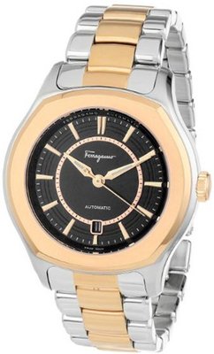 Salvatore Ferragamo FQ1050013 Lungarno Stainless Steel Gold Ion-Plated Case and Bracelet Automatic Date