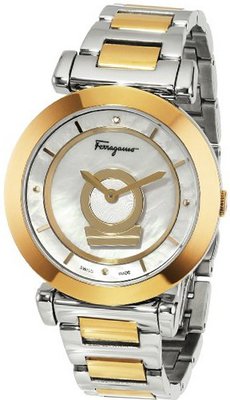 Salvatore Ferragamo FQ4050013 Minutteo Gold Ion-Plated Stainless Steel Mother-Of-Pearl Dial Diamond