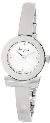 Salvatore Ferragamo FQ5010013 Gancino Bracelet Stainless Steel Bracelet Silver Sunray Dial