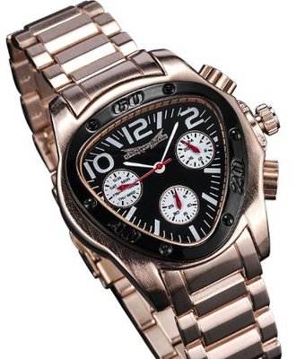 Gents Rose Gold Bracelet Triangle Dial Multifunction 24 Hr Day Date Sarastro AQ202495G