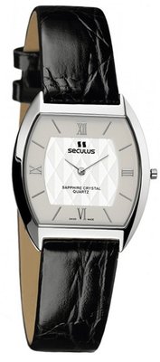 Seculus Classic 1613.1.106 white, ss, black leather