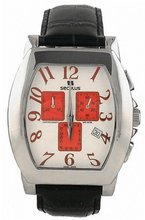 Seculus Classic 4469.1.816 ss case, white with red eyes dial, blac