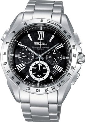 SEIKO BRIGHTZ controlled chronograph solar radio black SAGA071 men's