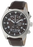 Seiko SNN241 Stainless Steel and Leather Brown Dial