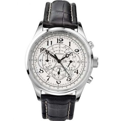 Sekonda Gents with White Dial and Black Strap 3444