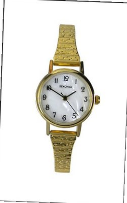 Sekonda Ladies Quartz with Mother Of Pearl Dial Analogue Display and Gold Stainless Steel Plated Bracelet 4677.27